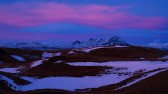 Zonsondergang boven de Krafla-Sunset over Krafla-Sonnenuntergang über Krafla-IJsland-Iceland-Island