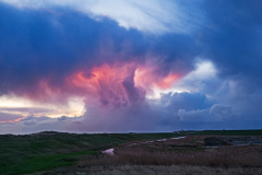 Zonsopgang boven het wad-Sunrise over the Waddensea-Sonnenaufgang über dem Watt-Texel-Nederland-Netherlands-Niederlande