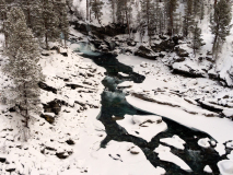 Bevroren rivier-frozen river-Gefrorener Fluss-Noorwegen-Norway-Norwegen